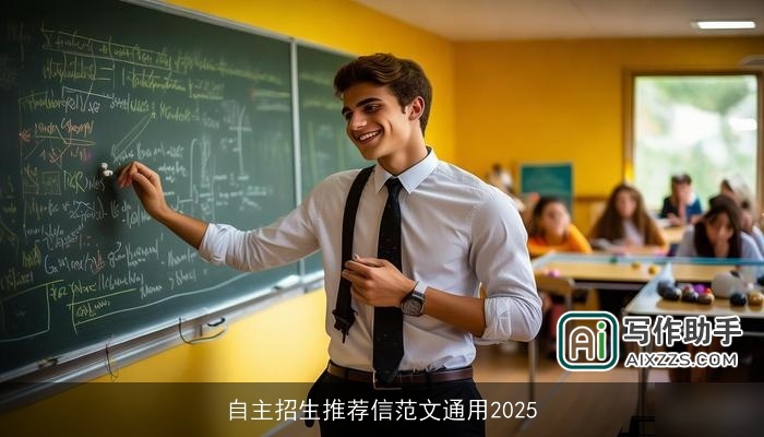 自主招生推荐信范文通用2025