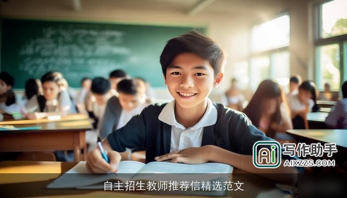 自主招生教师推荐信精选范文