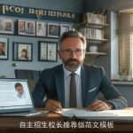 自主招生校长推荐信范文模板