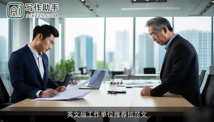 英文版工作单位推荐信范文