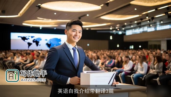 英语自我介绍带翻译3篇