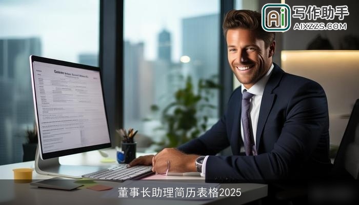 董事长助理简历表格2025