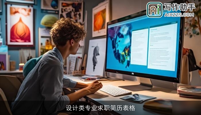 设计类专业求职简历表格