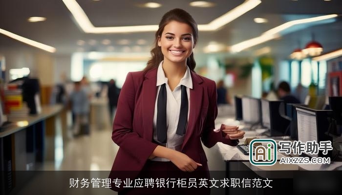 财务管理专业应聘银行柜员英文求职信范文