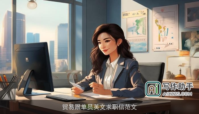 贸易跟单员英文求职信范文