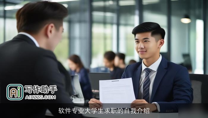 软件专业大学生求职的自我介绍