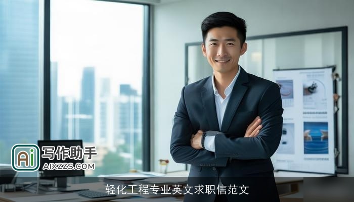 轻化工程专业英文求职信范文