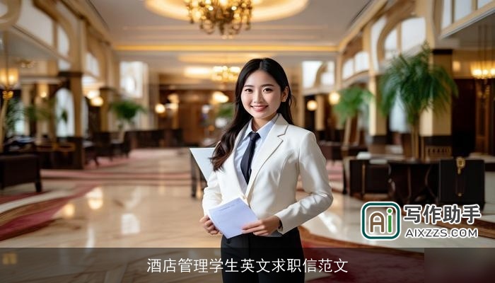 酒店管理学生英文求职信范文