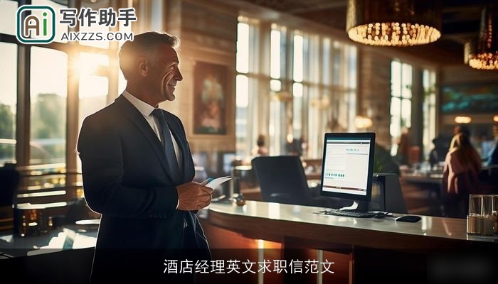 酒店经理英文求职信范文