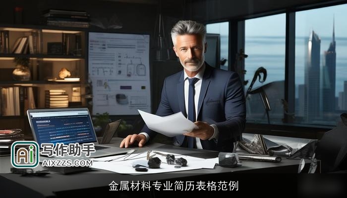 金属材料专业简历表格范例