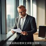 销售采购经理英文求职信范文