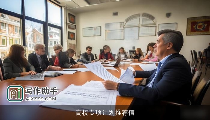 高校专项计划推荐信