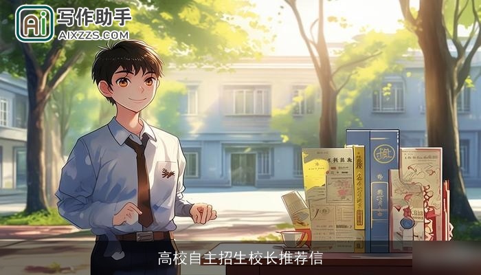 高校自主招生校长推荐信