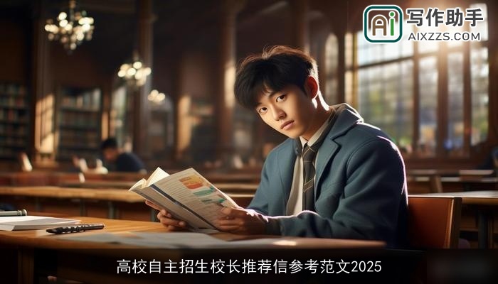 高校自主招生校长推荐信参考范文2025