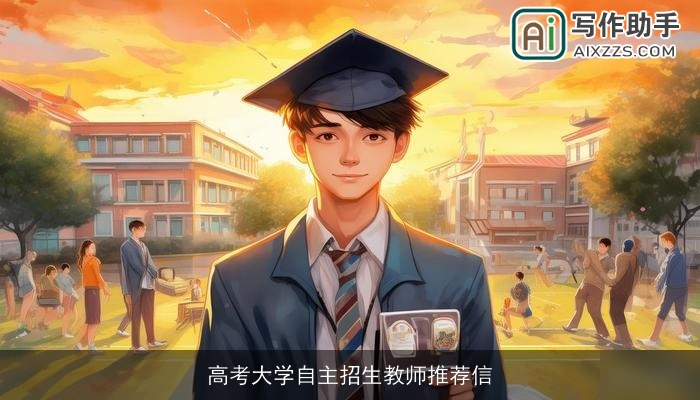 高考大学自主招生教师推荐信