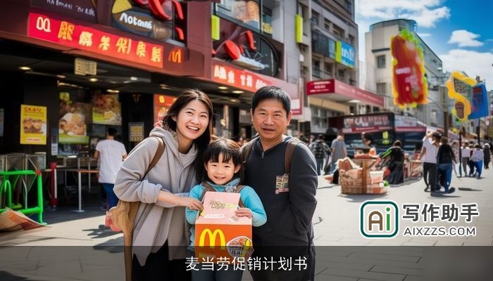 麦当劳促销计划书