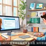 AI生成的文章是否会触发查重系统,如何修改？