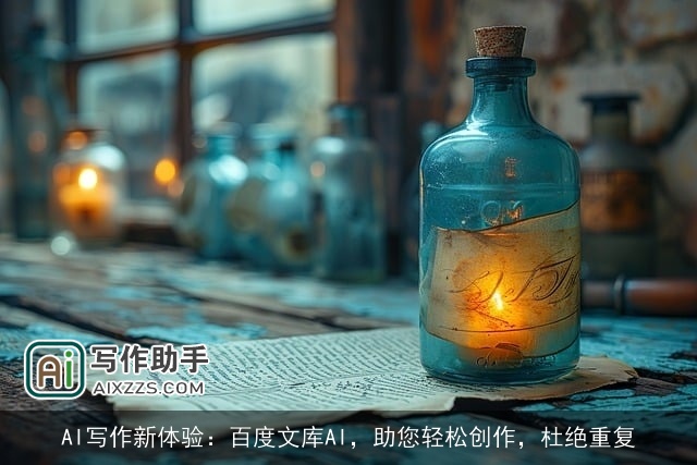 AI写作新体验：百度文库AI，助您轻松创作，杜绝重复