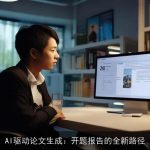 AI驱动论文生成：开题报告的全新路径