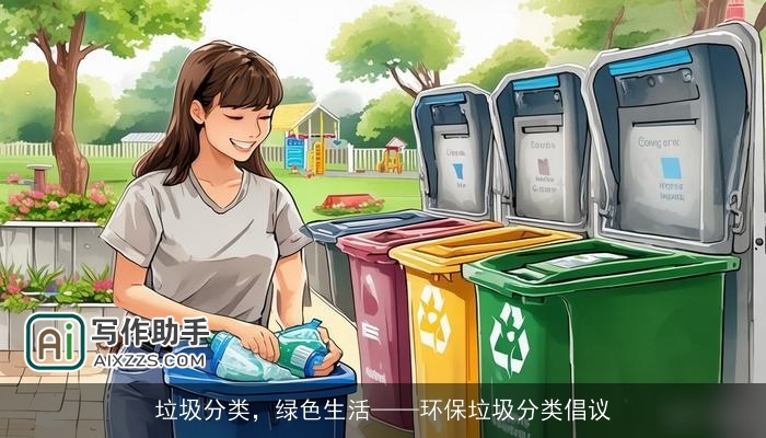 垃圾分类，绿色生活——环保垃圾分类倡议