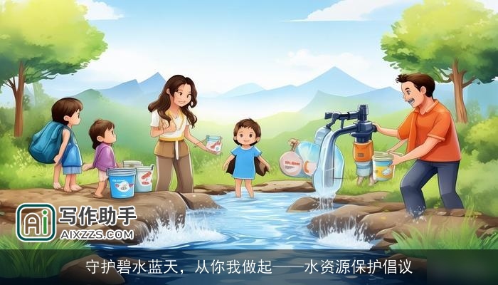 守护碧水蓝天，从你我做起——水资源保护倡议