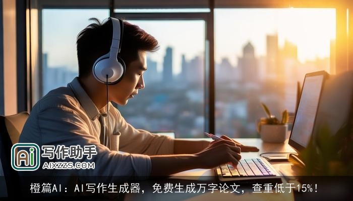 橙篇AI：AI写作生成器，免费生成万字论文，查重低于15%！