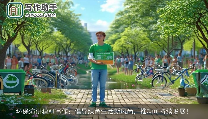 环保演讲稿AI写作：倡导绿色生活新风尚，推动可持续发展！