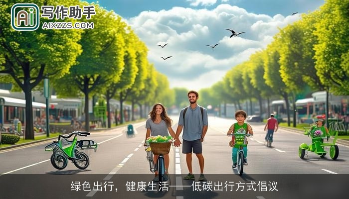 绿色出行，健康生活——低碳出行方式倡议