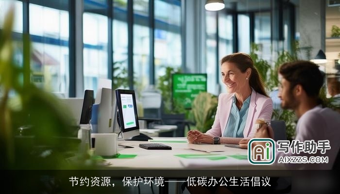 节约资源，保护环境——低碳办公生活倡议