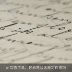 AI写作工具，轻松驾驭各种写作技巧