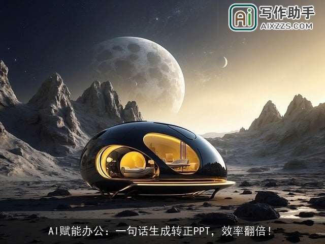 AI赋能办公：一句话生成转正PPT，效率翻倍！