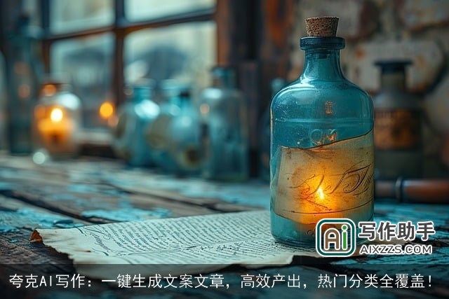 夸克AI写作：一键生成文案文章，高效产出，热门分类全覆盖！