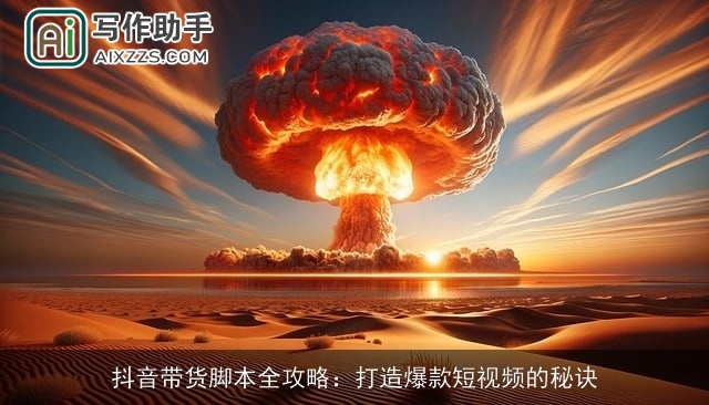 抖音带货脚本全攻略：打造爆款短视频的秘诀