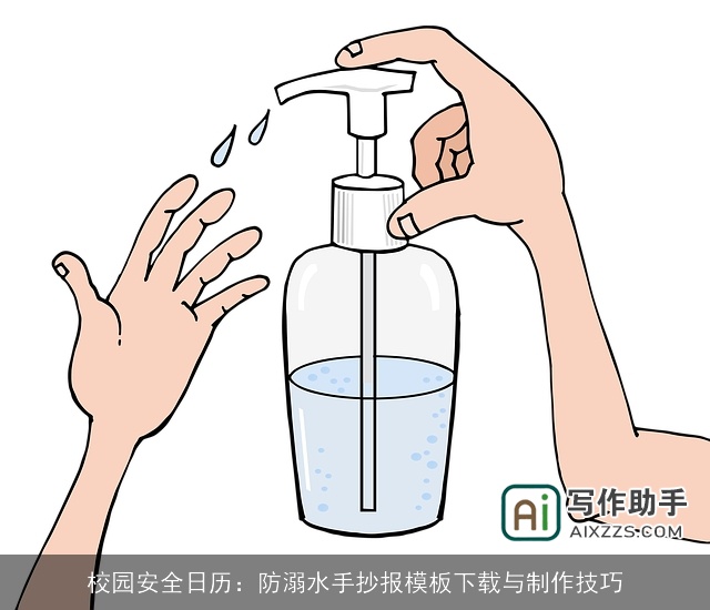 校园安全日历：防溺水手抄报模板下载与制作技巧