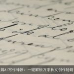 橙篇AI写作神器：一键解锁万字长文创作秘籍！