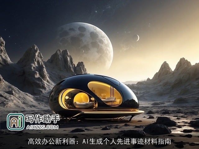 高效办公新利器：AI生成个人先进事迹材料指南