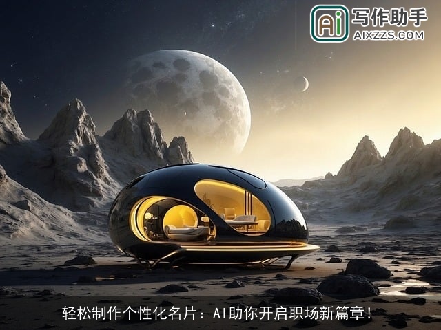 轻松制作个性化名片：AI助你开启职场新篇章！