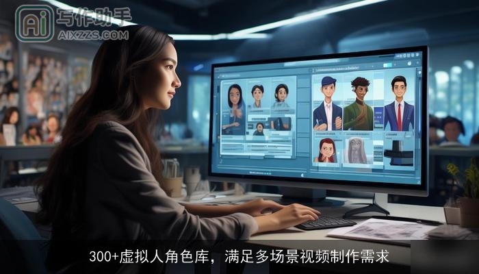 300+虚拟人角色库，满足多场景视频制作需求