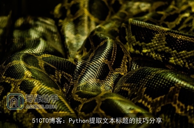 51CTO博客：Python提取文本标题的技巧分享