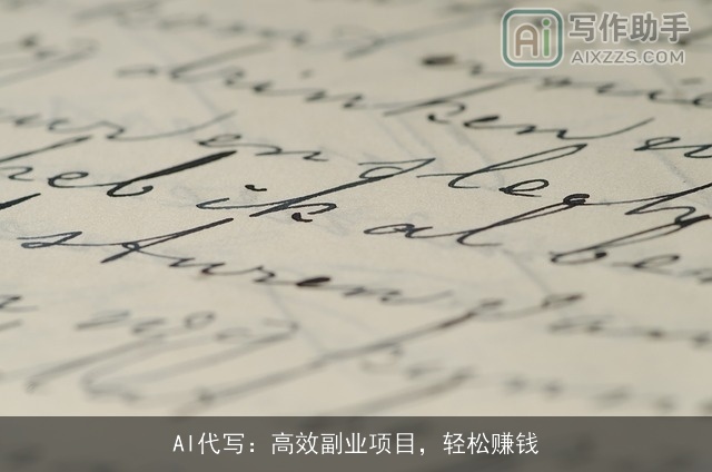AI代写：高效副业项目，轻松赚钱