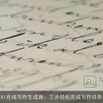AI在线写作生成器：三步轻松完成写作任务