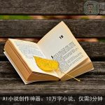 AI小说创作神器：10万字小说，仅需3分钟