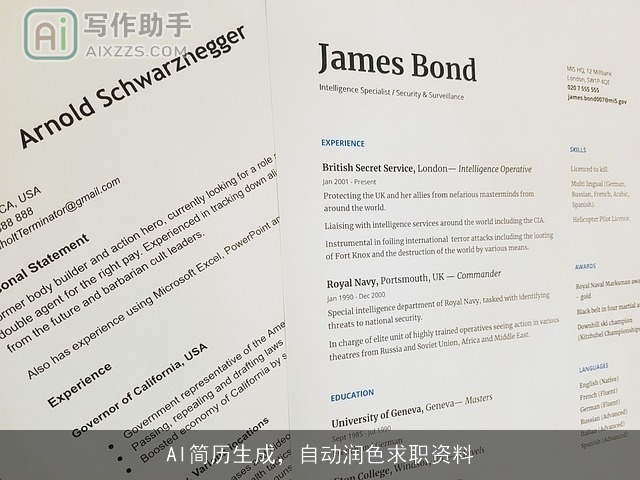 AI简历生成，自动润色求职资料