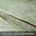 AI论文写作：速度与质量的双重保障