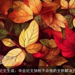 AI论文生成：毕业论文抽检不合格的全新解决方法