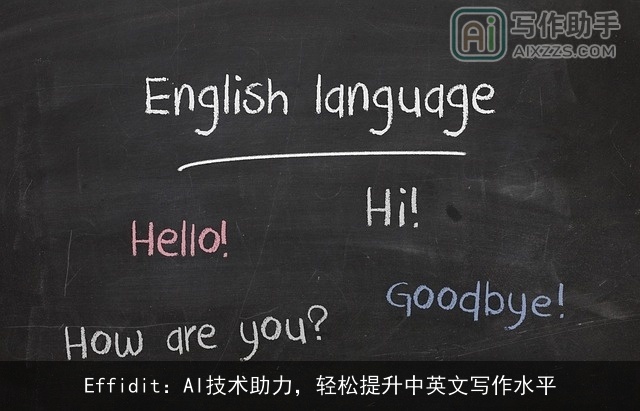 Effidit：AI技术助力，轻松提升中英文写作水平