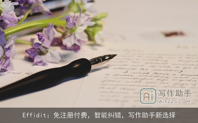 Effidit：免注册付费，智能纠错，写作助手新选择