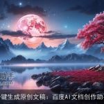 一键生成原创文稿：百度AI文档创作助手