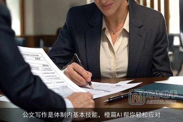 公文写作是体制内基本技能，橙篇AI帮你轻松应对