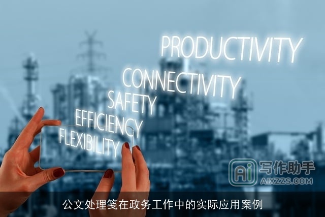 公文处理笺在政务工作中的实际应用案例